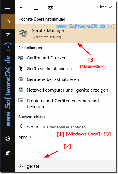 Windows-10 Suche Gertemanager!