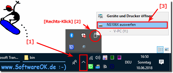 Datentrger sicher Entferne ber Taskleiste in Windows 10!