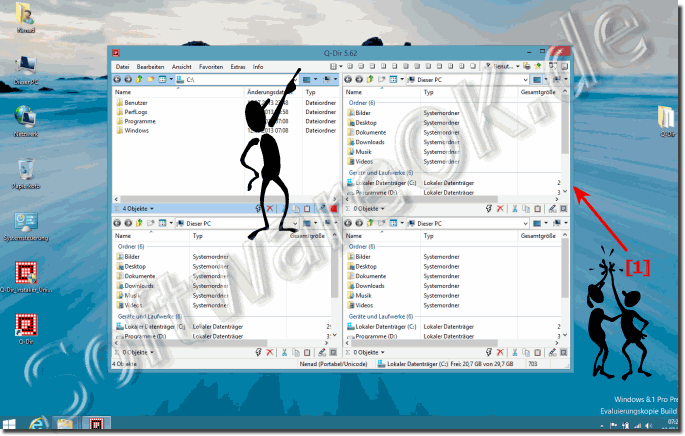 Dateimanager Q-Dir fr Windows-8.1 (Explorer, test)