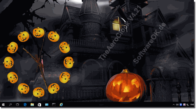 Windows Desktop Uhr fr Halloween!