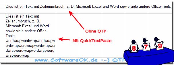 Auto Zeilenumbruch Beispiel fr Microsoft Excel!
