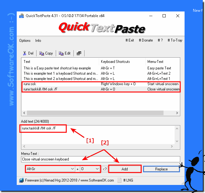 Windows Keyboard Shortcut fr osk Beispiel in QTP!