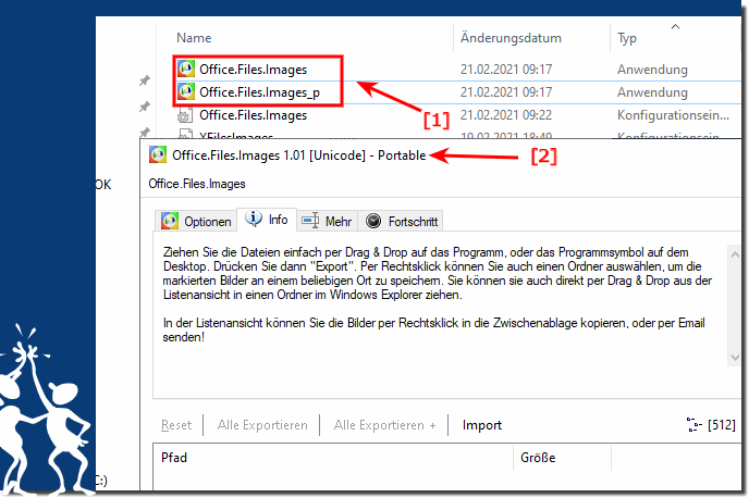 Bilder aus Office Datei extrahieren als Portable APP auf MS Windows OS!