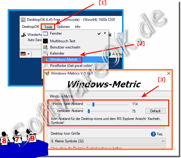 Desktop Symbol Abstand vergrern, Windows 10, 8.1, ...!