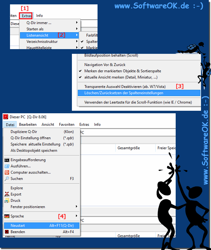 Spalten Speichern Problem in Q-Dir an einigen Windows 10 OS Beheben!