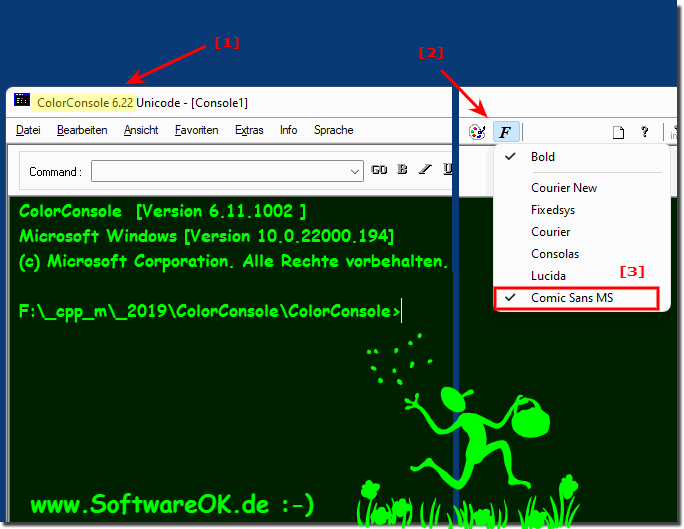 Die Schrift in der Color Konsole auf Windows 11, 10, ... ndern!