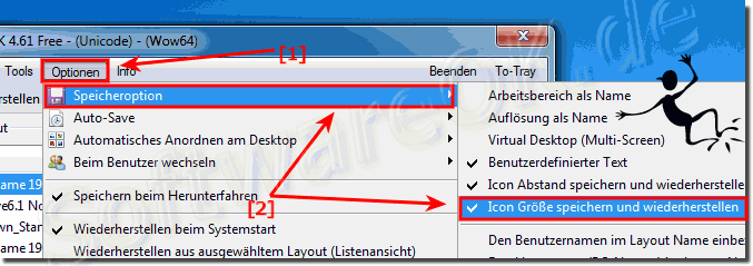 Speichern und Wiederherstellen der Windows Desktop Icon Gre und Ansicht!