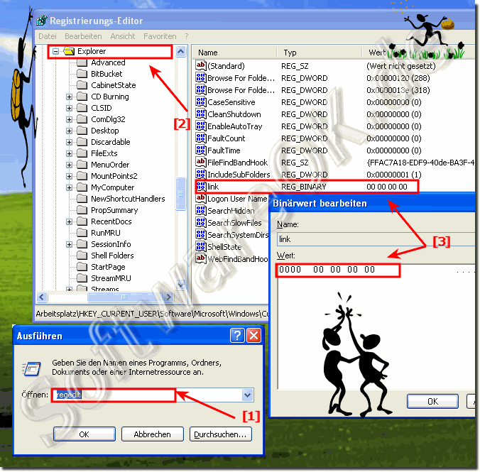 Windows Verknpfung ohne Verknpfung mit Text im Verknpfungsnamen!