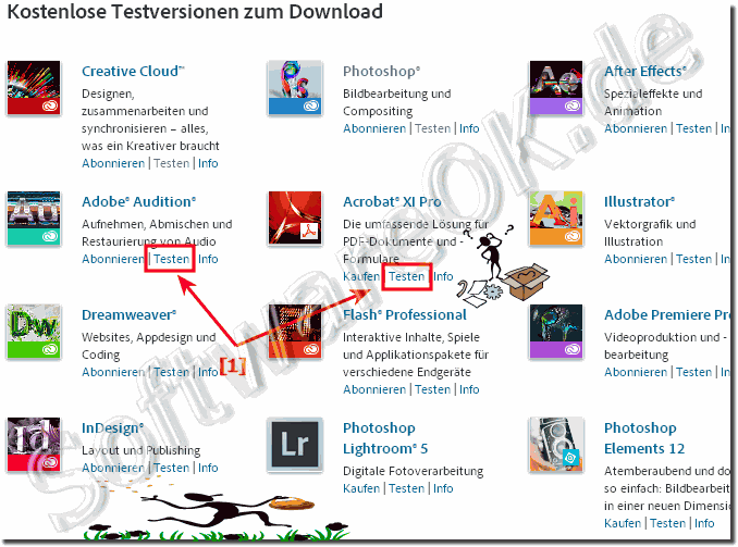 Adobe.de Kostenlose Testversionen zum Download!