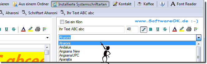 Auswahlbox fr Schriftarten in Windows-Font-View! 