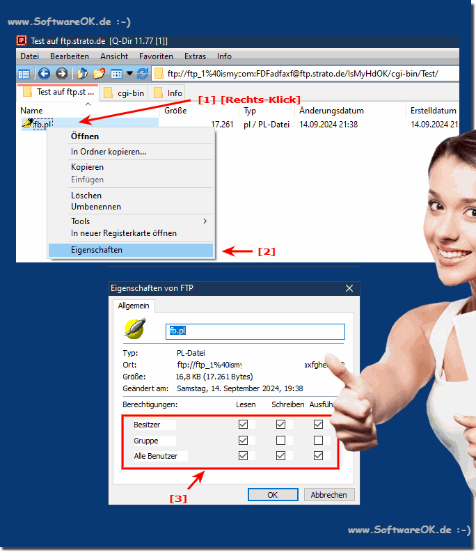 ber den Windows-Datei-Explorer CHMOD 755 bei FTP setzen!