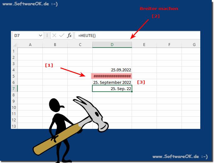 Das Datumsformat Zellein Excel!