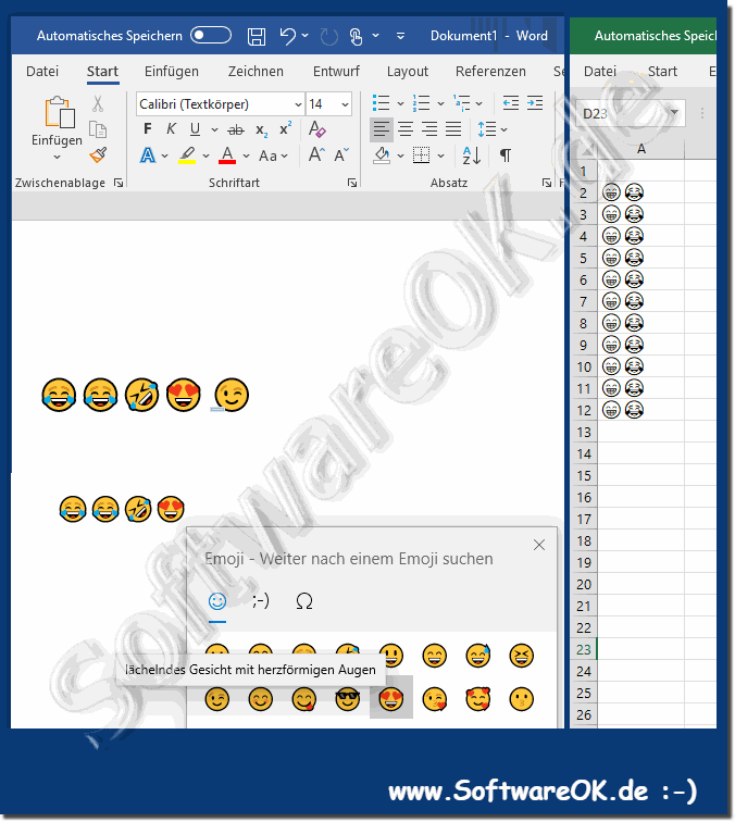 Smileys in MS Office Word, Excel schnell einfgen!  