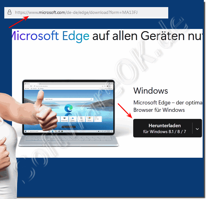 Fr Windows-7 den EDGE Browser herunterladen!