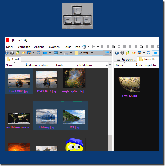 Markieren von Bildern im Datei Explorer nur mit Tastatur!