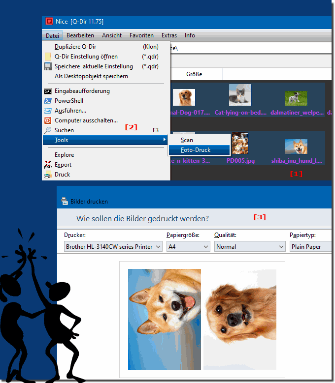 Neue Funktion Menu, Datei, Tools, Foto-Druck fr Windows 11, 10, ...?