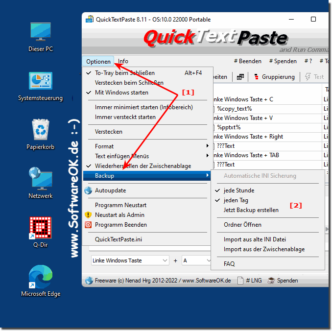 Backup in Quick-Text-Paste fr MA Windows!