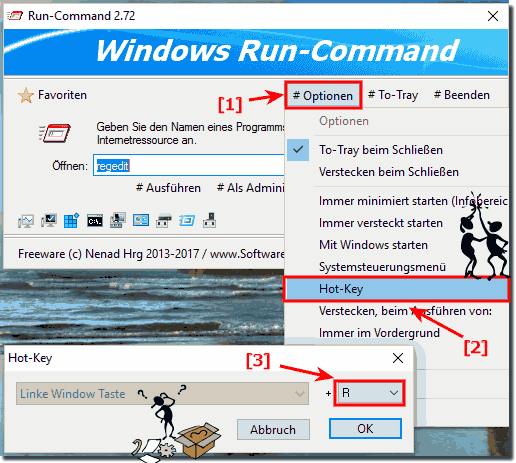 Windows-R Tastenkrzel  ndern, in Run-Command!