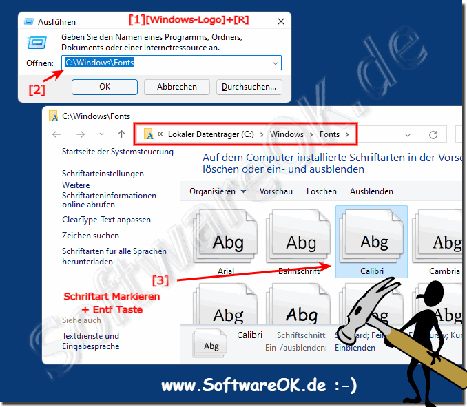 Windows Schriftarten lschen, deinstallieren, entfernen!