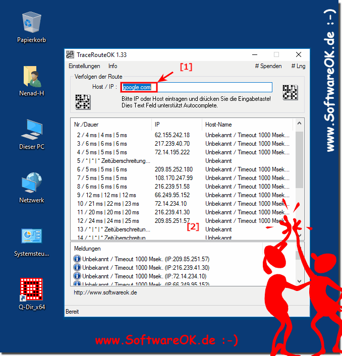 Trace-Route fr MS Windows OS!