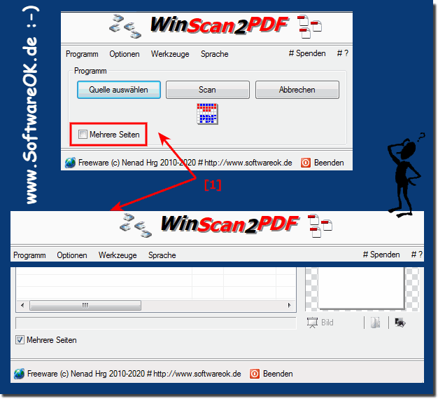 WinScan2PDF Fenstergre!