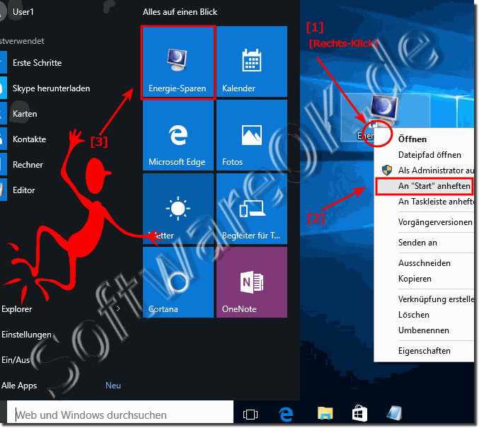Schlafmodus (Energie Sparen) im Windows-10 Startmen!