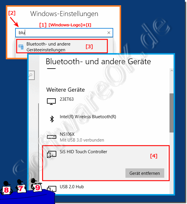 Windows-10 Touch Screen Gert entfernen!