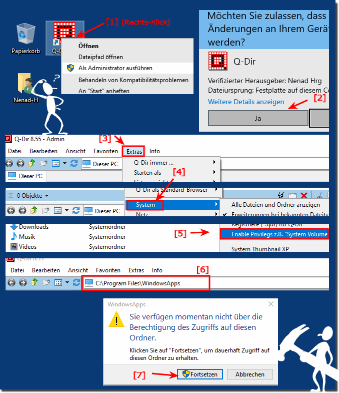 Windows-10 alle APPs Ordner ffen!