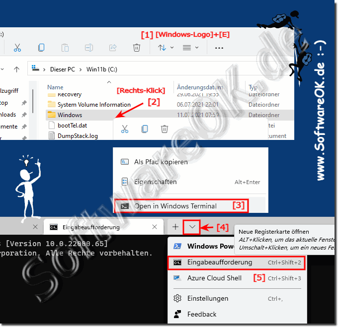 Eingabeaufforderung in der Windows 11 Terminal APP ffnen!