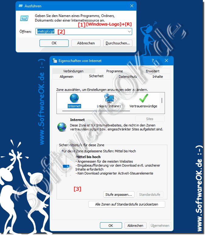 In Windows 11 Internet Optionen �ffnen!