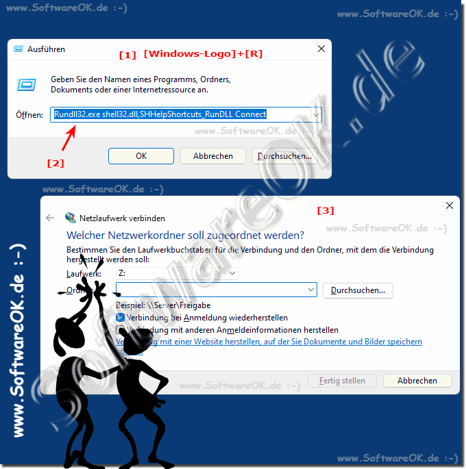 Netzlaufwerk unter Windows 11 verbinden ber Ausfhren Dialog!
