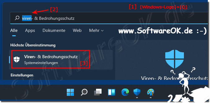 berprfe ob der Windows 11 Virenschutz aktiviert ist!