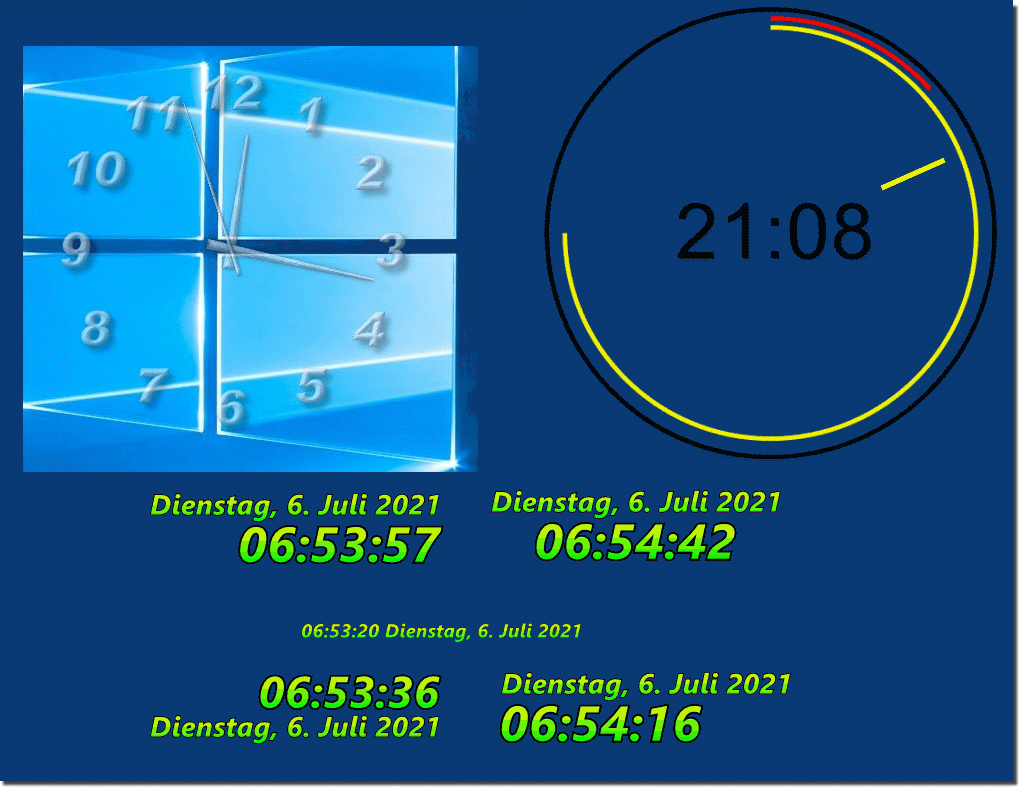 Wie fgen ich eine Desktop Uhr auf dem Windows 11 Desktop hinzu?
