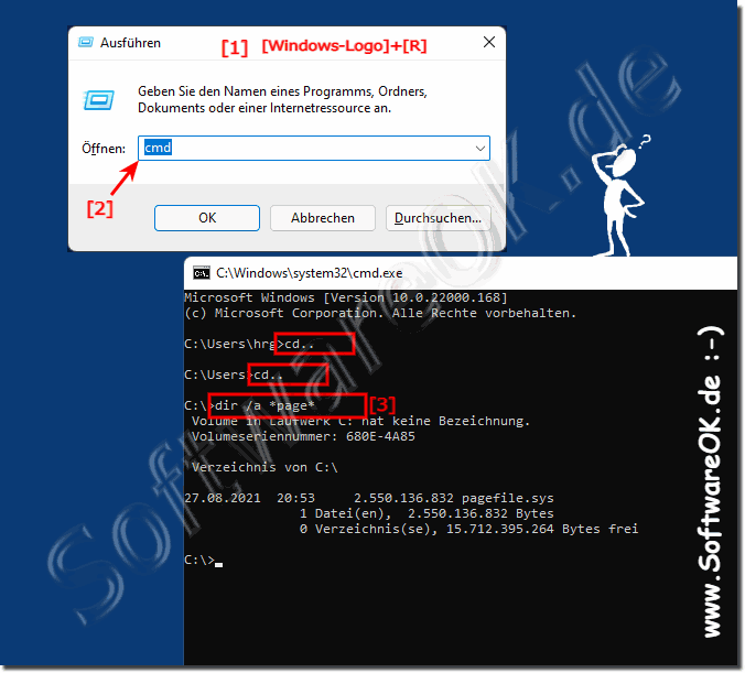 Windows 11 Auslagerungsdatei Gre ber die cmd.exe!