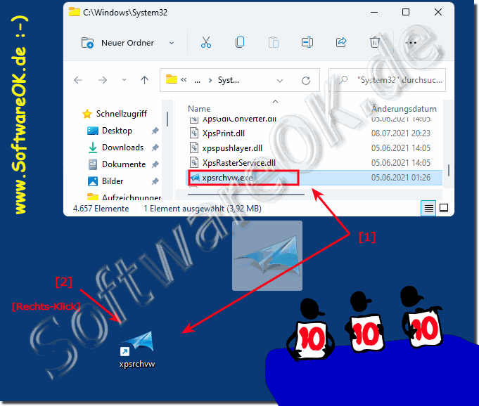 XPS-Viewer Verknpfung am Windows 11 desktop!