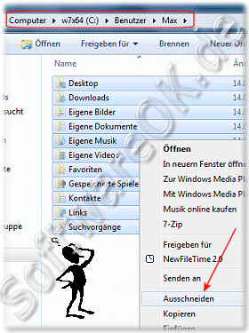 Eigene Dateien den Pfad ndern in Windows-7
