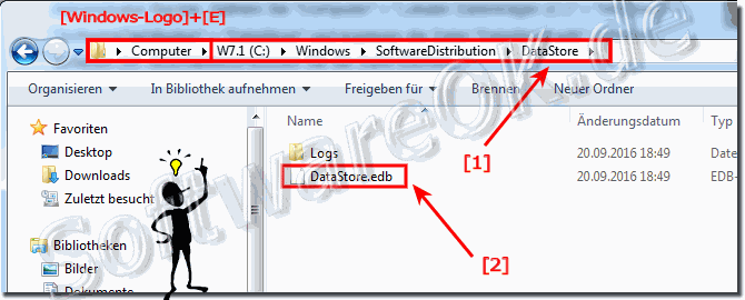 In Windows-7  die TMP Update-Verlaufs-Datei lschen!