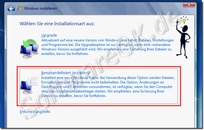 Wie kann ich mein zugemlltes Windows-7 neu installieren?
