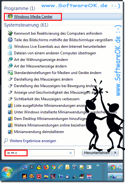 Windows-7 Startmen Suche ohne die Eingabe von vielen Zeichen!
