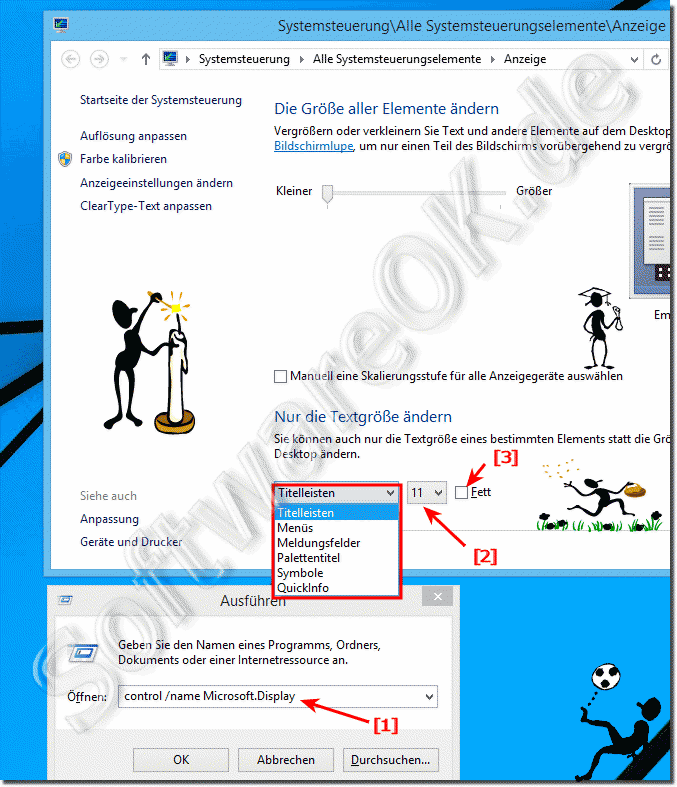 Schriftgre und Schriftart bei Programmen in Windows 8.1 und 8 ndern!