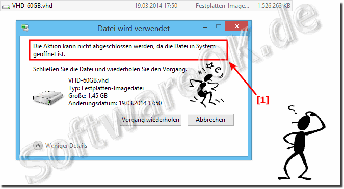 VHD kann unter Windows nicht gelschet werden!