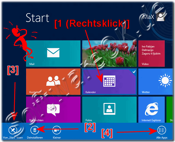 Windows 8 App-s (Anwendungen) lschen bzw. deinstallieren