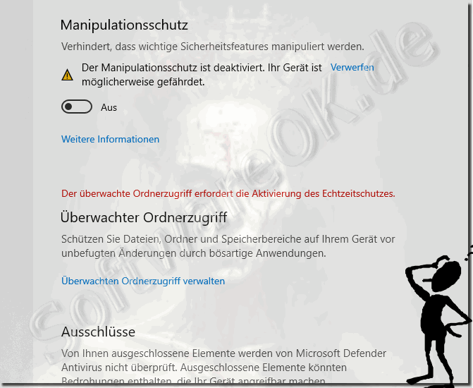 Der Defender Manuulationsschutz beir Windows 12, 11, 10, usw.!