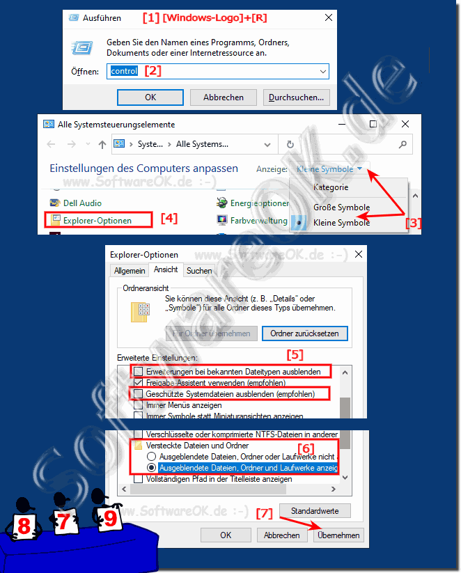 Wie kann ich Systemdateien in Windows anzeigen?