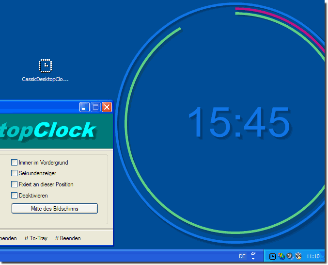 Desktop-Uhr fr mein Windows XP!