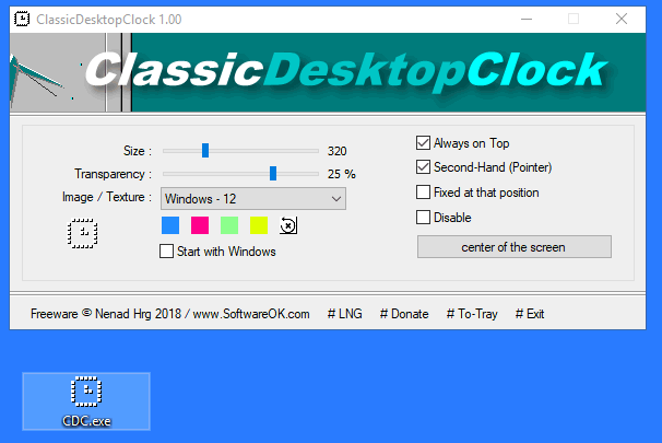 Eine Klassische Analoge Desktopuhr fr Windows 11, 10, 8.1, 7, xp!