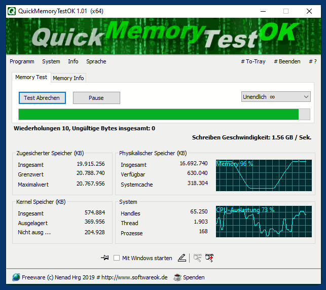 QuickMemoryTestOK 4.61 instal the new