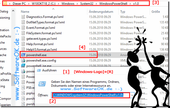 PowerShell in Windows 10 Finden!