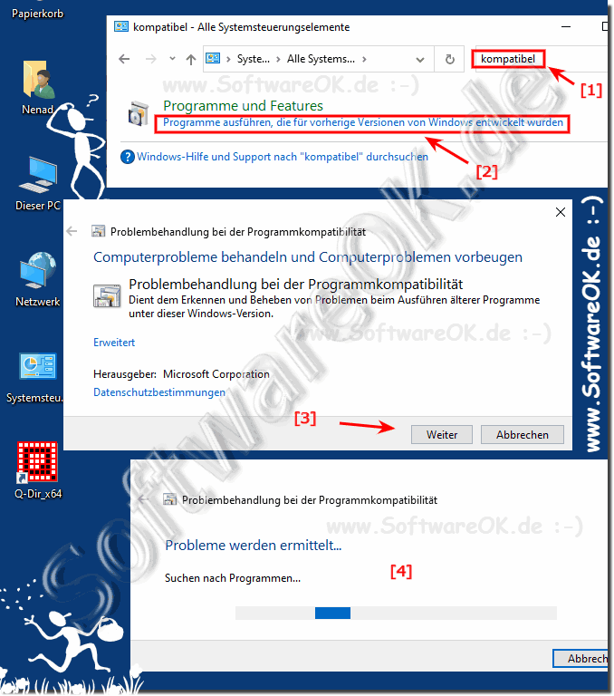 Die Programmkompatibilitts-Fehlerbehebung fr Windows 10 verwenden!