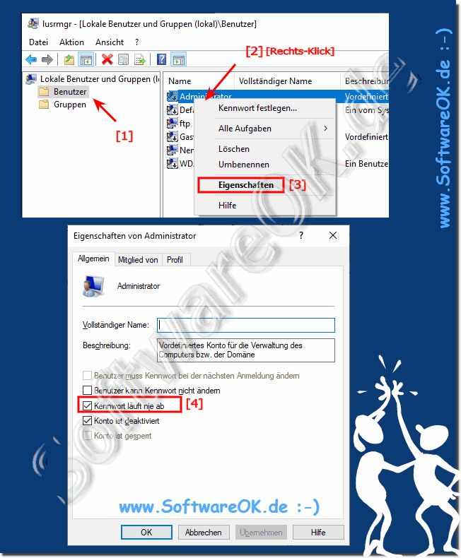 Windows 10 Kennwortalter /Kennwortablaufdatum Verlngern!